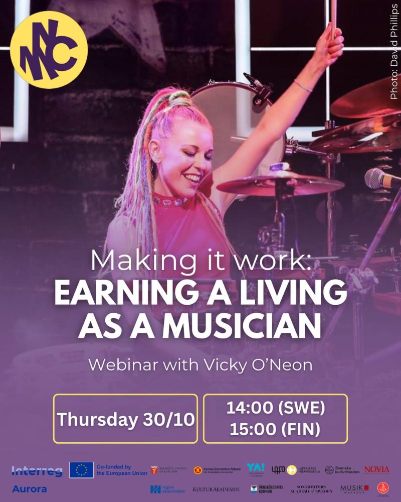 Vicky O'Neon earning a living as a musician